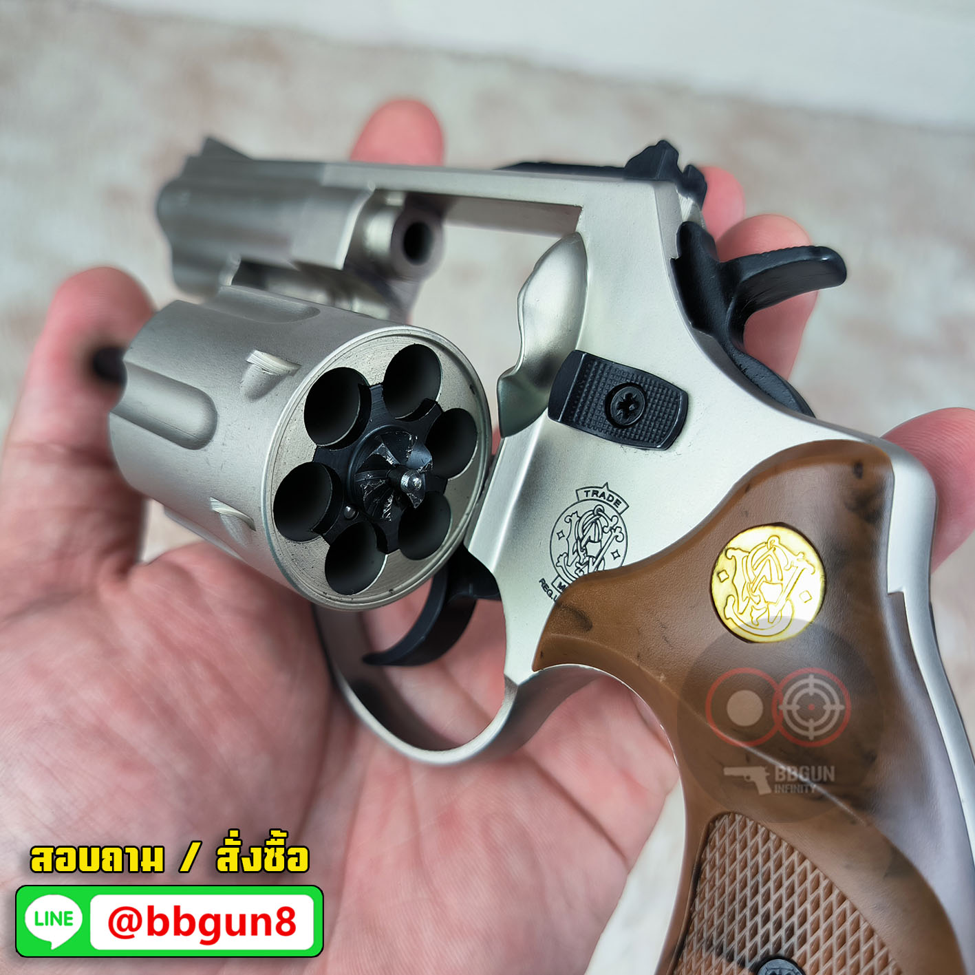 Ekol Viper 3 นิ้ว สีซาติน แบลงค์กันลูกโม่ Blank Gun Revolver 3" Satin (แถมกล่องใส่ปืน)