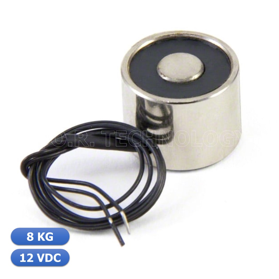 (1ชิ้น) NC466 แม่เหล็กไฟฟ้า โซลินอยด์ดูดโลหะ อิเล็กโตแมกเนท แม่เหล็กดูดไฟฟ้า P25/20 DC12V Solenoid Electric Sucker Electromagnet 8KG