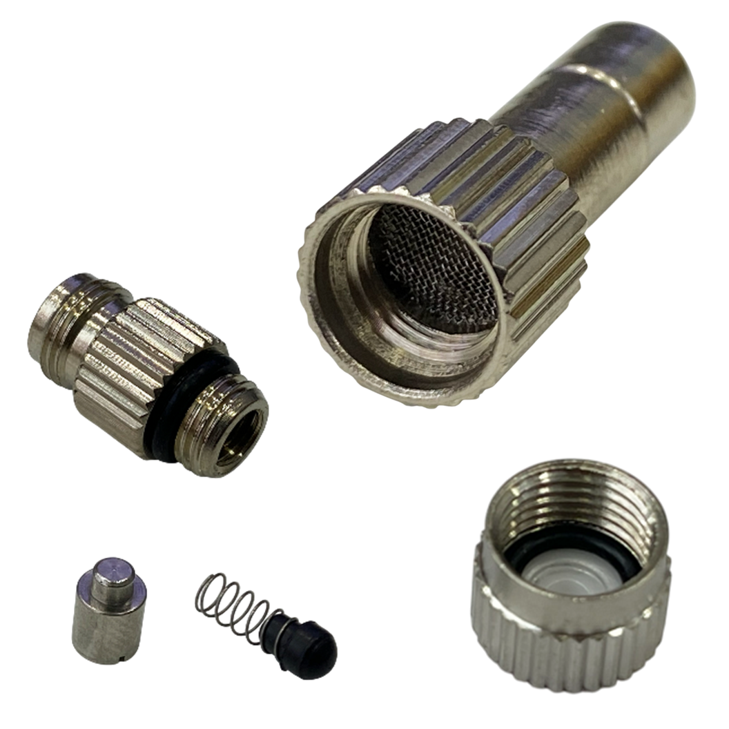 TW-F หัวพ่นหมอก หัวพ่นหมอกรุ่นมีตัวกรองสแตนเลส ความละเอียด หัวพ่นละอองน้ำ 0.1-1mm Water Mist Nozzle with filter for Fogging แกน 6mm ชุดพ่นหมอก 0.1mm/0.15mm/0.2mm/0.3mm/0.4mm/0.5mm/0.6mm/0.7mm/0.8mm/1mm