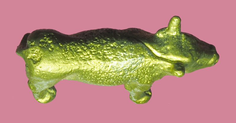 *38573 วัวธนู เนื้อทองเหลืองไม่ทราบที่และปีสร้าง 12