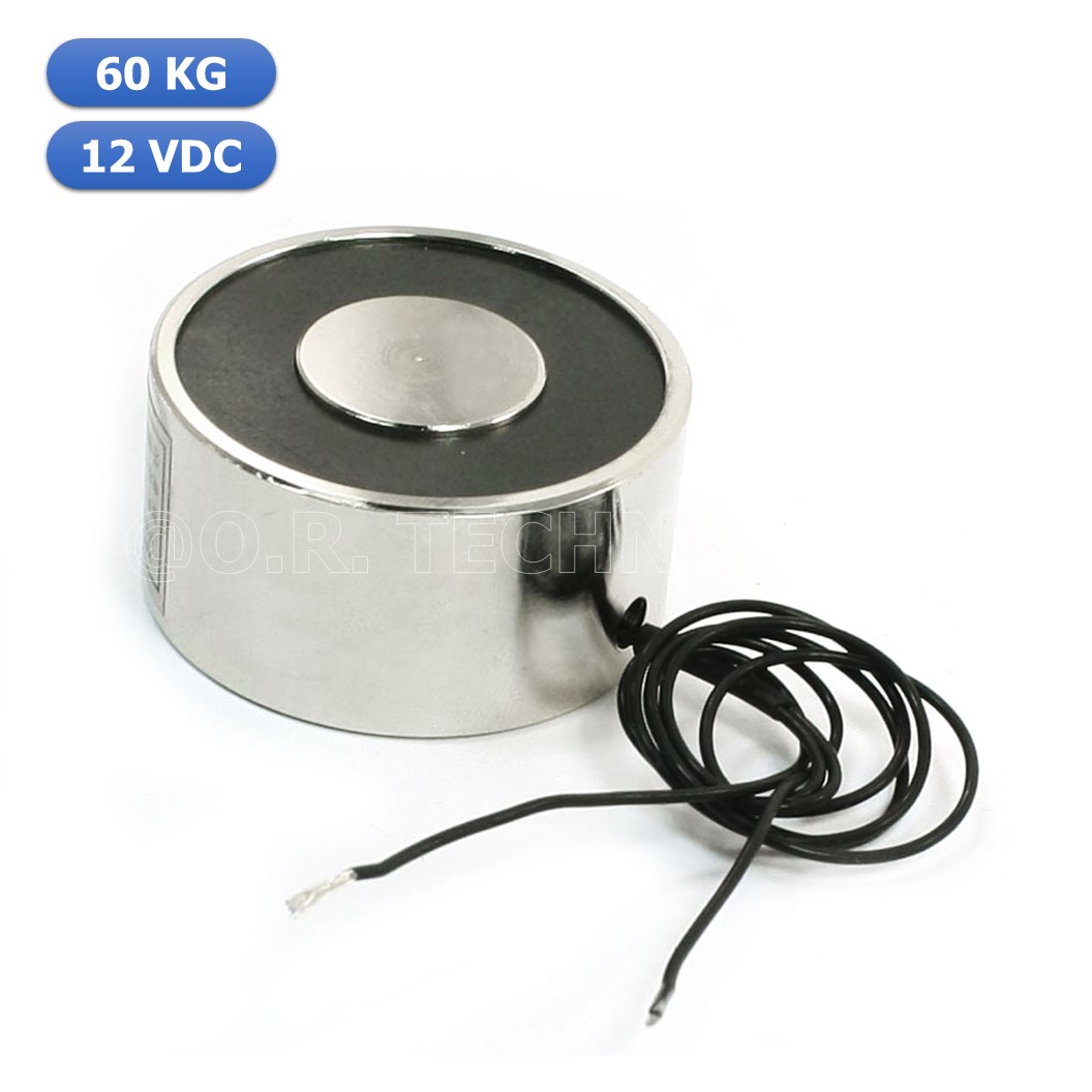 (1ชิ้น) NC470 แม่เหล็กไฟฟ้า โซลินอยด์ดูดโลหะ อิเล็กโตแมกเนท แม่เหล็กดูดไฟฟ้า P50/30 DC12V Solenoid Electric Sucker Electromagnet 60KG