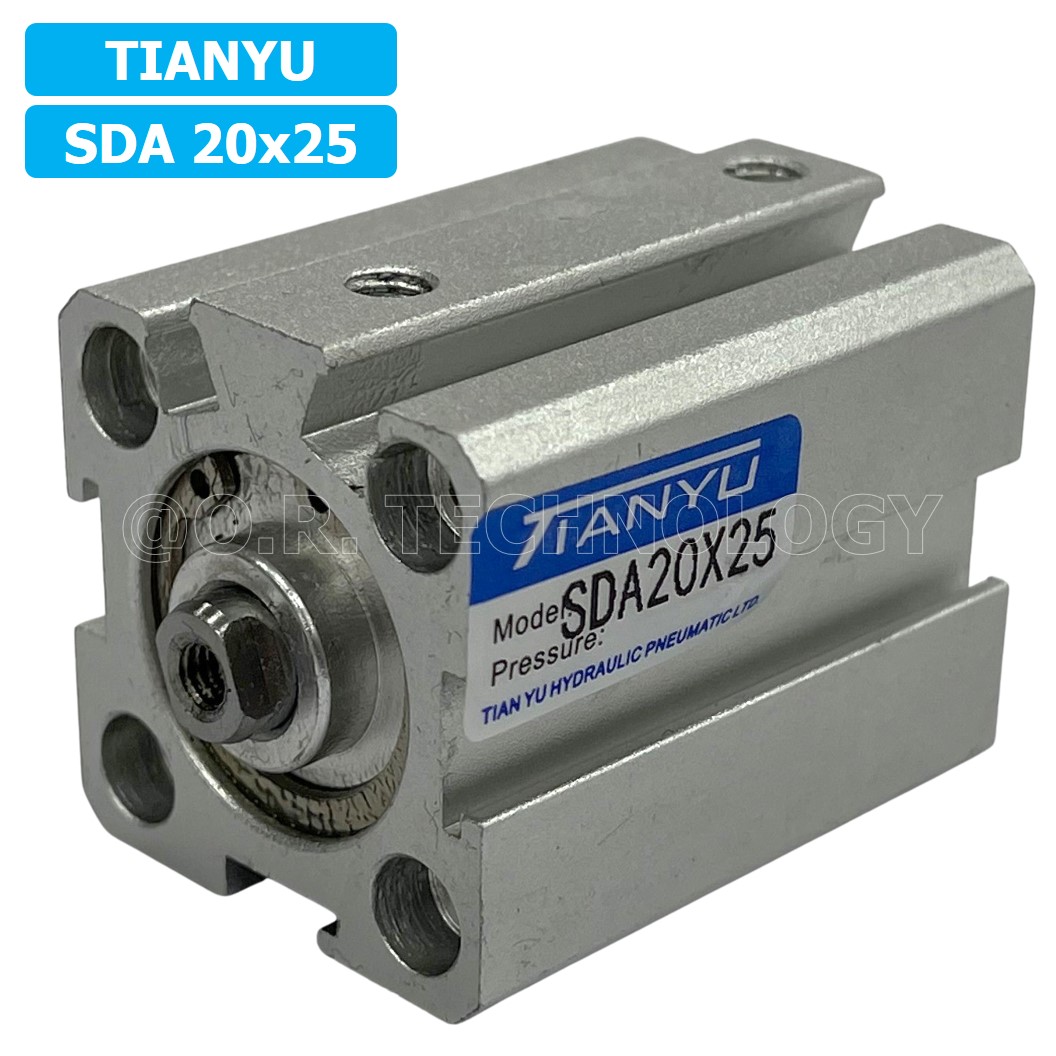(1ชิ้น) SDA 20x25 กระบอกลมคอมแพค กระบอกลม รุ่นคอมแพค Compact Air Cylinder SDA Series แบบคอมแพค