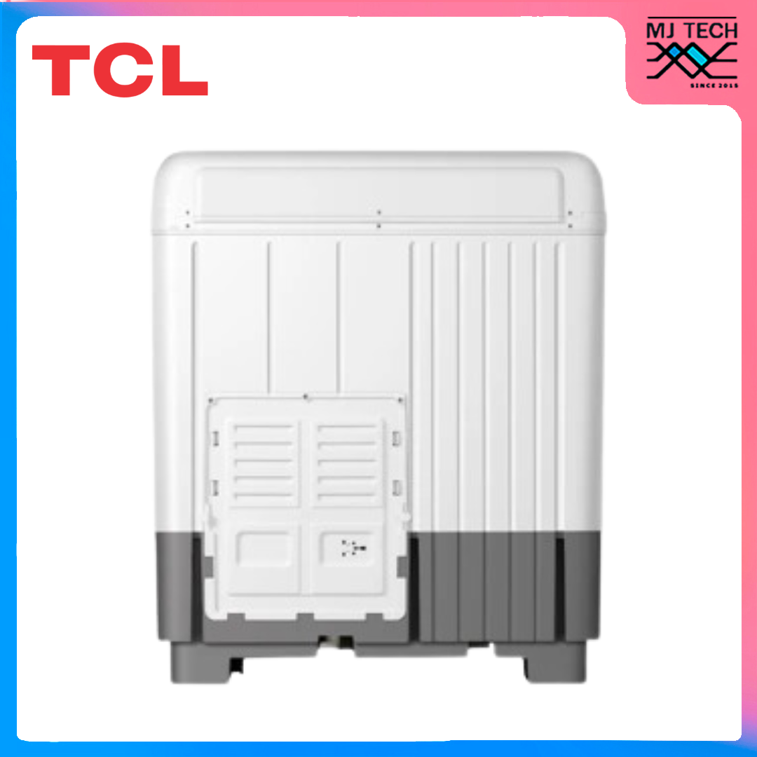 TCL เครื่องซักผ้า 2 ถัง ขนาด 20 กก. รุ่น WT201FTTW (รับประกันมอเตอร์ 12 ปี)