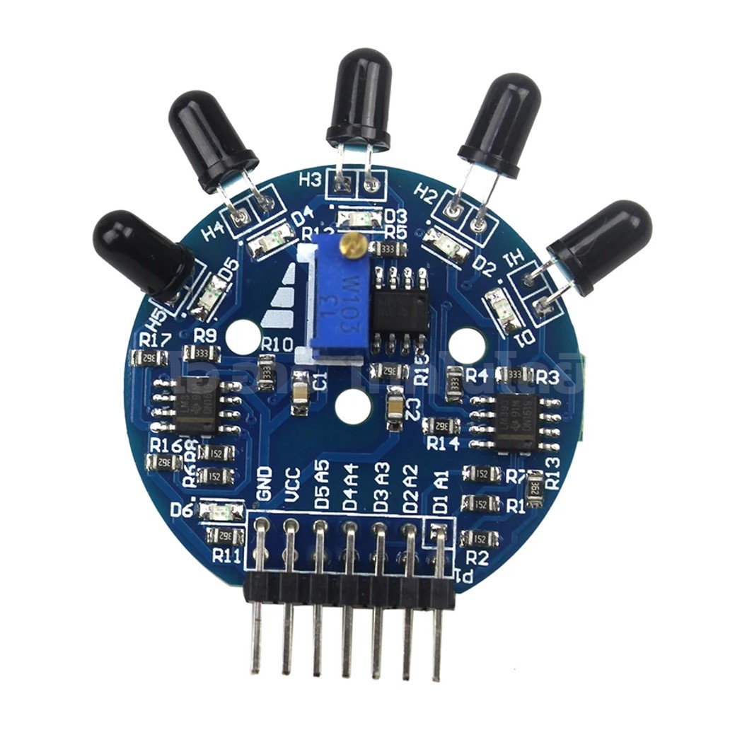AB133 เซนเซอร์ตรวจจับเปลวไฟ 5 ช่อง 5 Way Infrared Flame Sensor Module เซนเซอร์เปลวไฟ Fire Detection