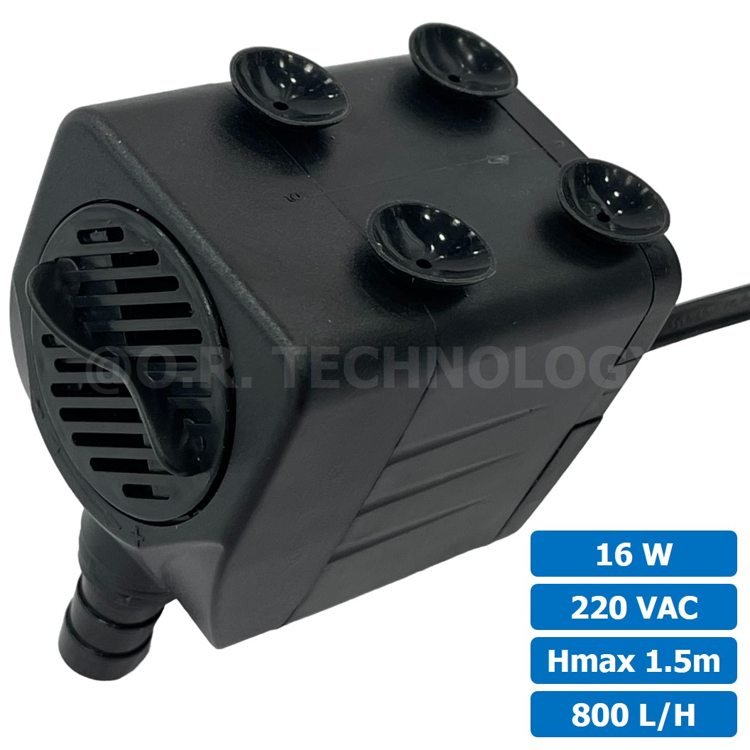 JN-388 ปั๊มน้ำ ปั๊มแช่ ปั๊มพัดลมไอเย็น 220VAC 16W Water pump Submersible Pump JING NUO Hmax 1.5m Qmax 800L/H JINGNUO