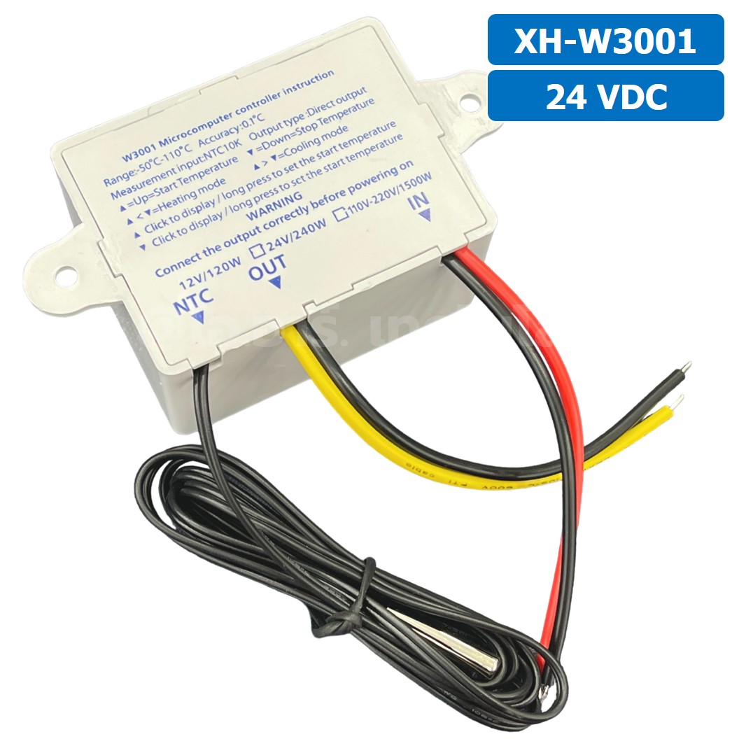 XH-W3001 24VDC เครื่องควบคุมอุณหภูมิ Digital Temperature Controller Thermostat Switch Probe
