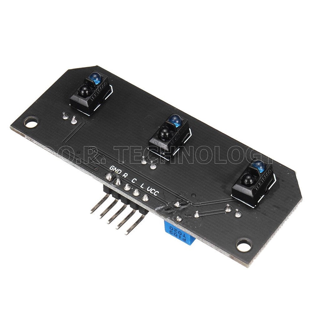 (1ชิ้น) NB019 โมดูล แทรคเส้นสีดำ 3 เซนเซอร์ TCRT5000 3 Road Tracing Sensor Robot Tracing Module Line Module