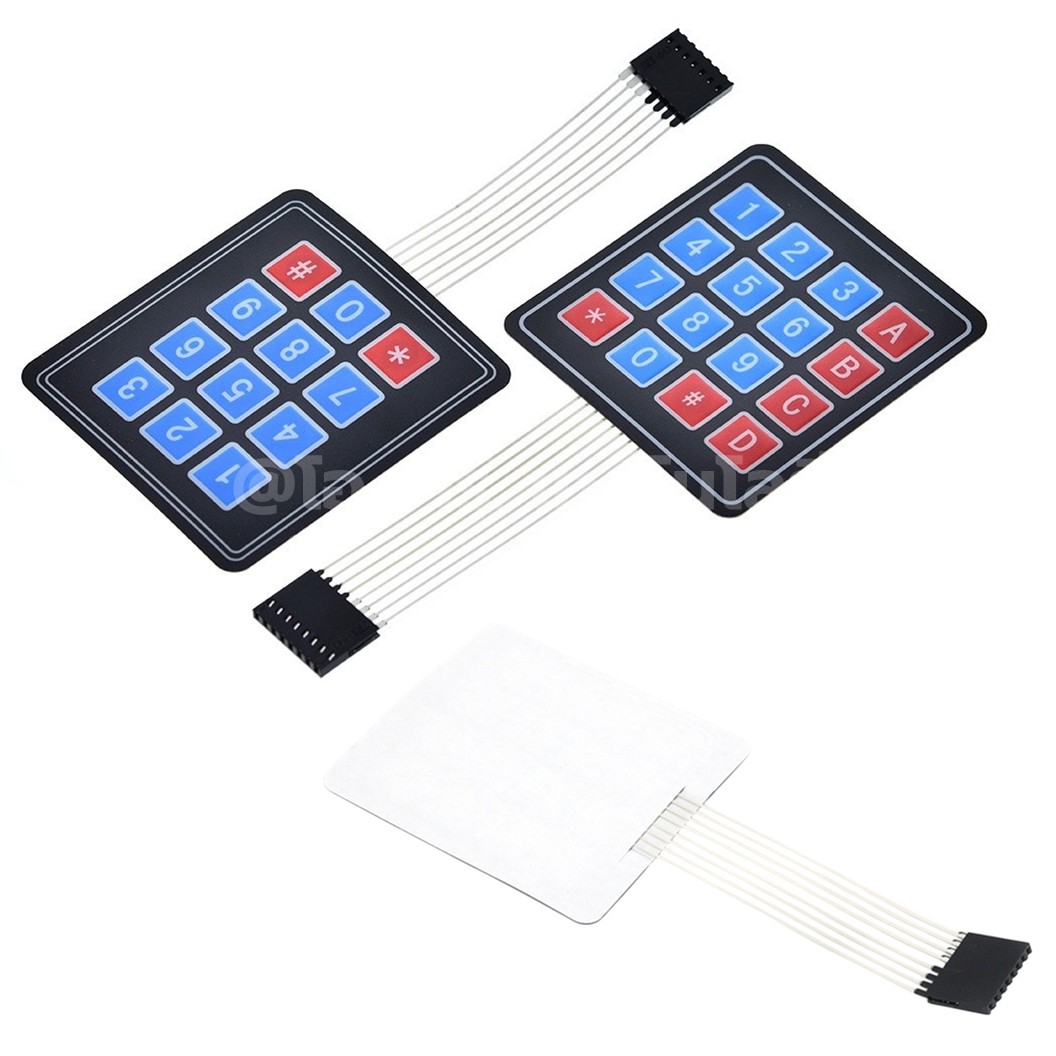 โมดูลปุ่มกด คีย์แพด คีย์บอร์ด 4x3/4x4 Keypad Matrix Membrane key Arduino Keyboard module ปุ่มกด 12ปุ่ม/16ปุ่ม สำหรับ อาร์ดูโน่