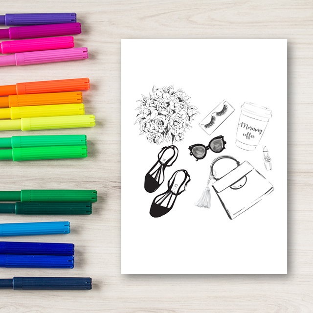 สมุดระบายสีแฟชั่น Fashion Coloring Book 2