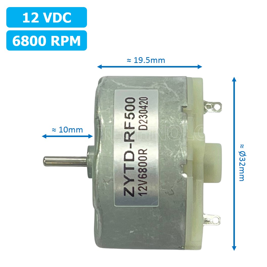 (1ชิ้น) ZYTD-RF500 มอเตอร์ ขนาดเล็ก 12VDC 6800RPM Motor RF-500 มอเตอร์รอบเร็ว
