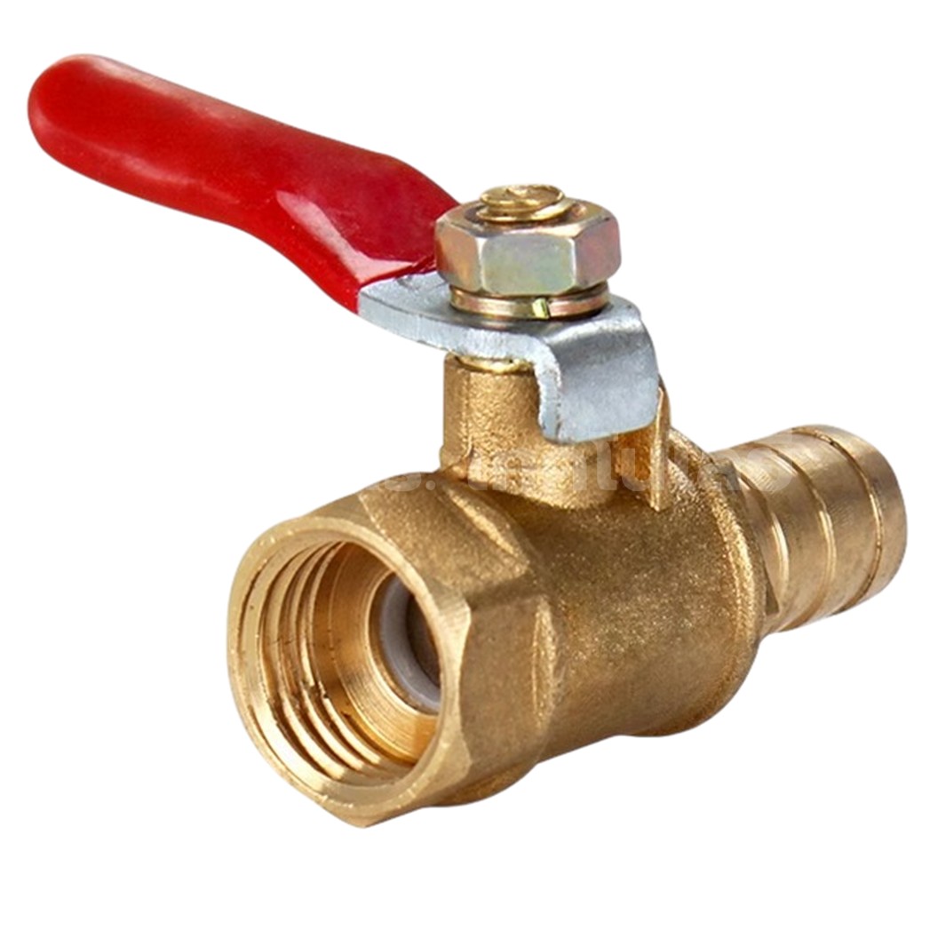 BV ก้านแดง บอลวาล์วทองเหลือง วาล์วลม บอลวาล์วลม Air Brass Ball Valve ก๊อกลมทองเหลือง วาล์วลมทองเหลือง วาล์วปั๊มลม เกลียวนอก เกลียวใน หางปลาไหล Male thread, Female thread, Hose tail