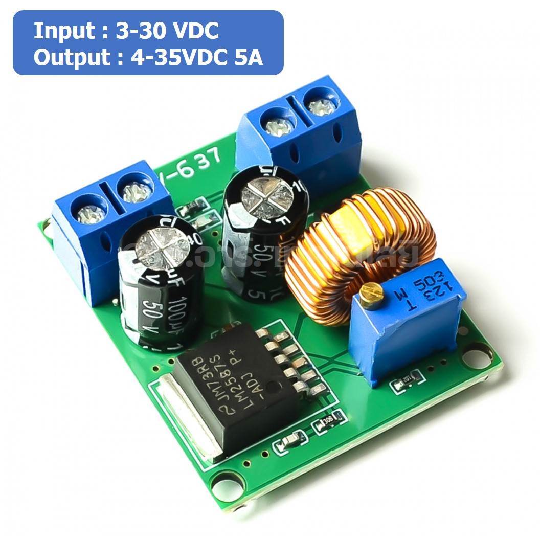 (1ชิ้น) NA466 โมดูลเพิ่มแรงดันไฟ 3-30VDC to 4-35VDC 5A DC-DC Adjustable Step up Module High Power Boost Voltage Stabilized Power Supply Module