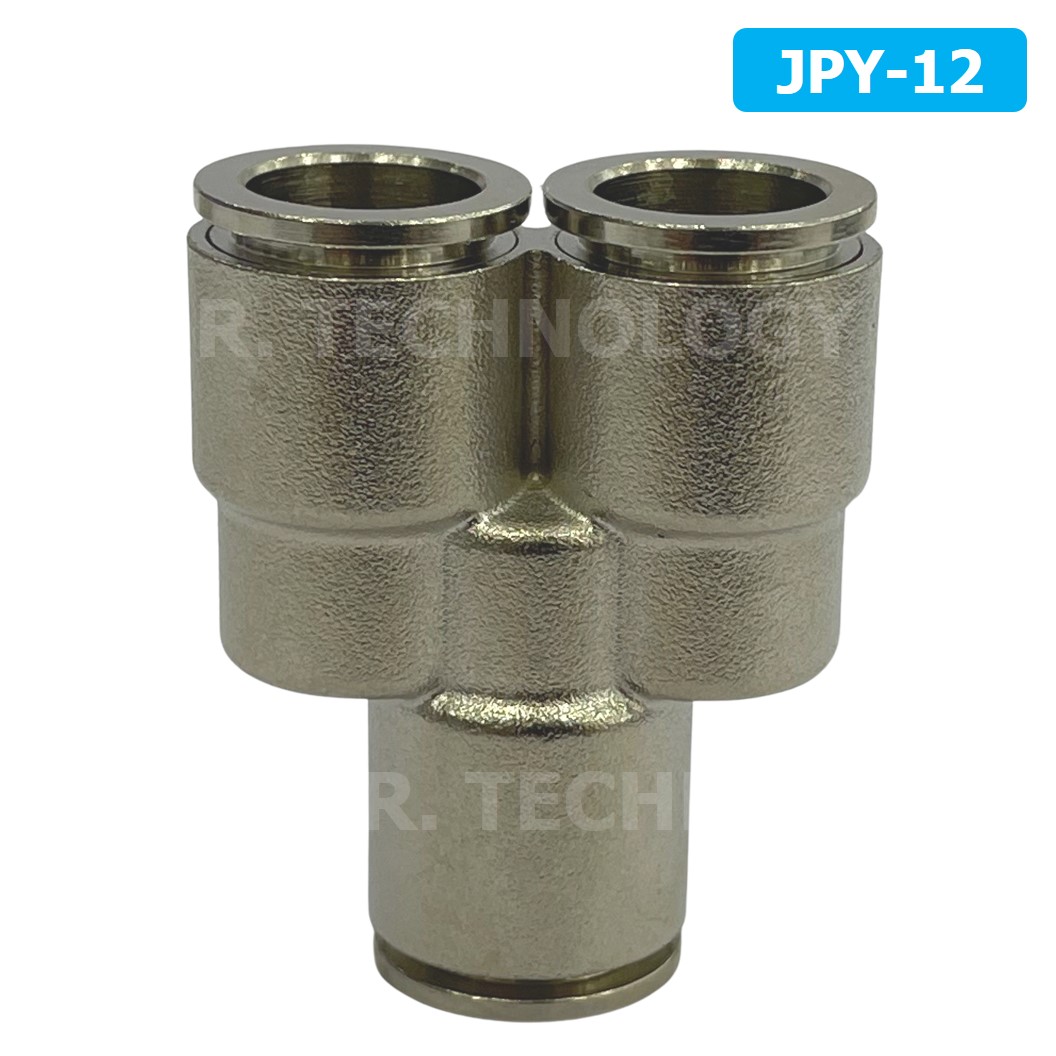 (1ชิ้น) JPY-12 ข้อต่อลม สแตนเลส 3ทาง ตัวY STAINLESS 3 Way Air Connector JPY Pneumatic 3 Ways Fitting ข้อต่อลมสแตนเลส สำหรับ สายลม 12x8mm