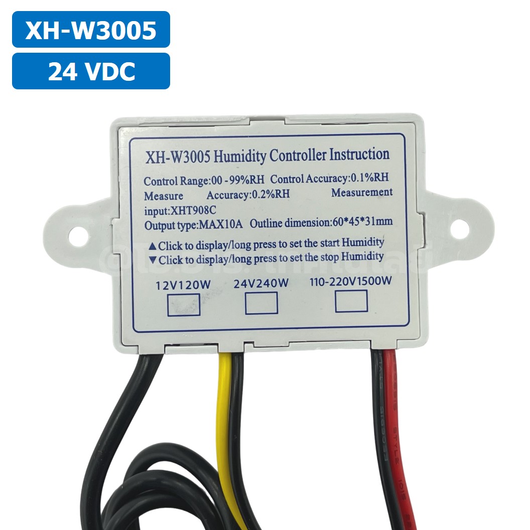 XH-W3005 24VDC เครื่องควบคุมอุณหภูมิ และความชื้น Digital Temperature and Humidity Controller Thermostat Switch Probe DC 24V