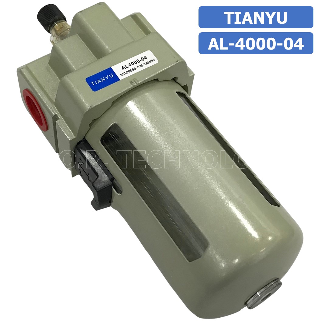 (1ชิ้น) AL-4000-04 อุปกรณ์ผสมน้ำมันหล่อลื่น ตัวผสมน้ำมัน ตัวจ่ายน้ำมันหล่อลื่น Air Lubricator Pneumatic TIANYU AL4000-04
