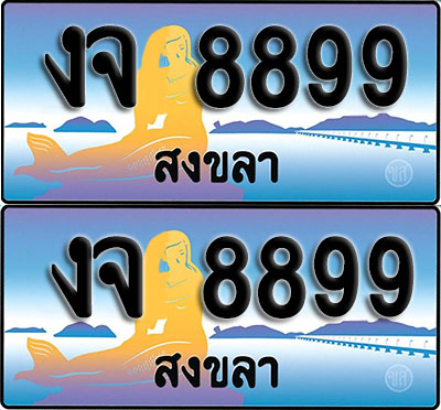 เลขทะเบียน 8899 – งจ 8899 สงขลา (ผลรวมดี 42 1)