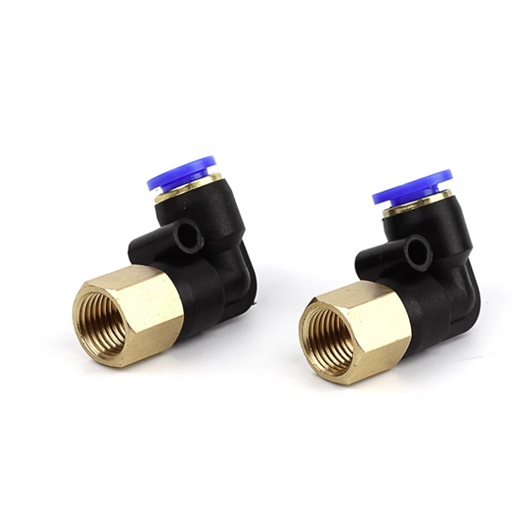 PLF ข้อต่อลม งอ90 เกลียวใน ข้องอตัวเมีย Female Thread Elbow Pipe Quick Fittings Air connector ข้อต่อลมทองเหลืองงอ ข้อต่อลมงอตัวเมีย ข้องอ