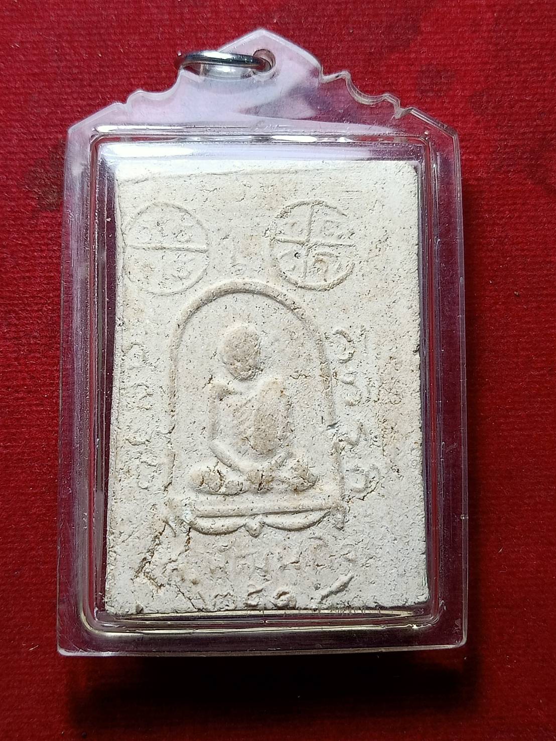 สมเด็จพิมพ์ฐาน 3 ชั้น หูบายศรีพิมพ์จำโบ้ หลังรูปเหมือน พระครูลมูล (ส.พัฒนกิจ) วัดเสด็จ จ.ปทุมธานี (SKU-08581)