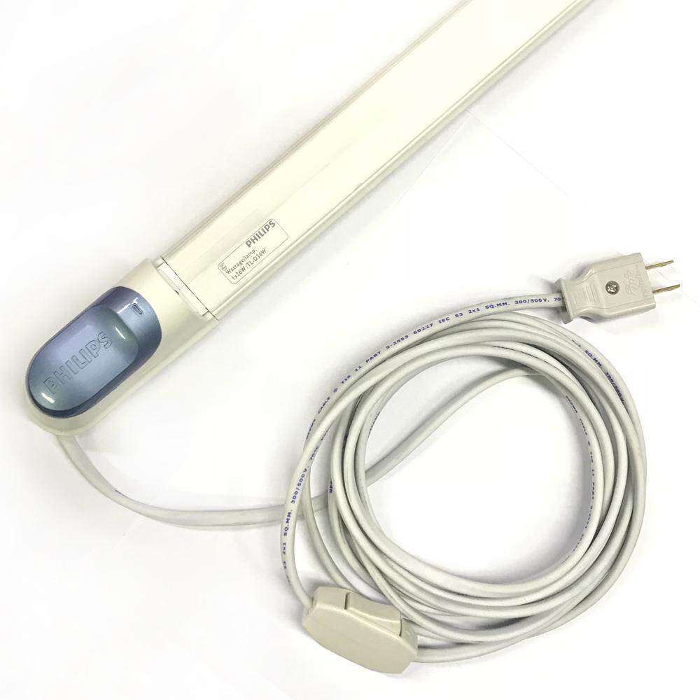 หลอดนีออน UVC 36W + ขาอิเล็คโทรนิค Philips 36W พร้อมต่อสาย ยาว 5ม. พร้อมปลั๊ก และสวิตซ์ พร้อมใช้งาน