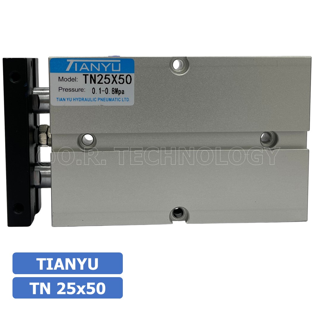 (1ชิ้น) TN 25x50 กระบอกลม แบบแกนคู่ กระบอกลมคอมแพ็ค 2 แกน Twin-Rod Cylinder compact Double-shaft Air Pneumatic