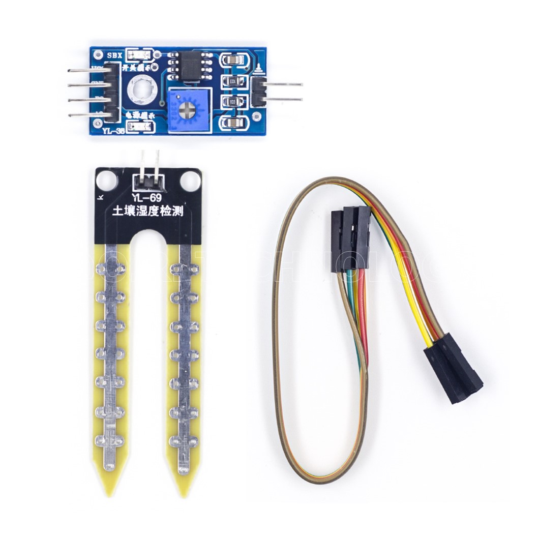 (1ชิ้น) AB054 โมดูลตรวจจับความชื้นในดิน Soil Moisture Detection Humidity Sensor Module (5pin Dupond wire)