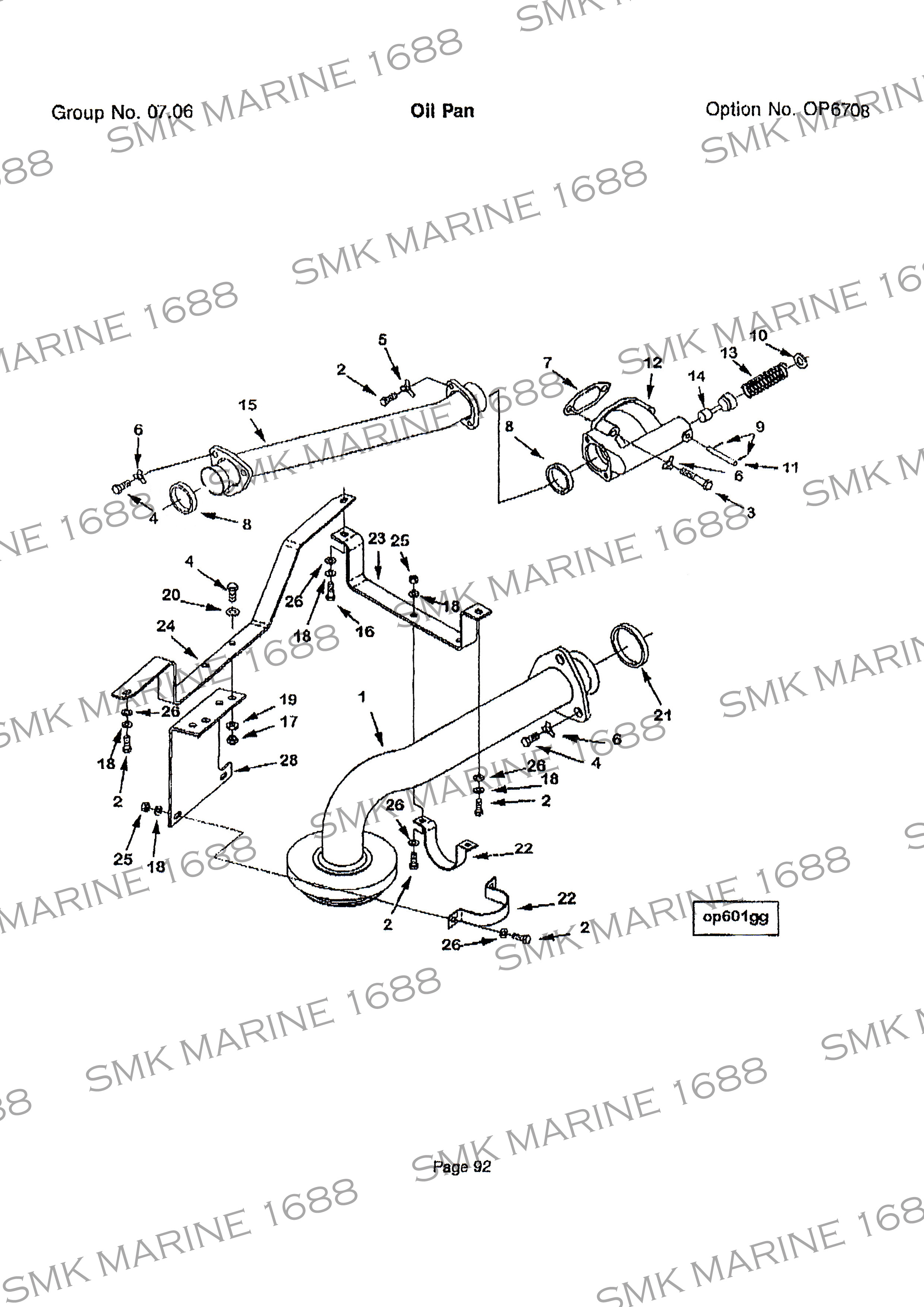 Cummins K Series 3026925 Oil Transfer Connection / Safetyท่อส่งน้ำมันเครื่องจากปั๊ม