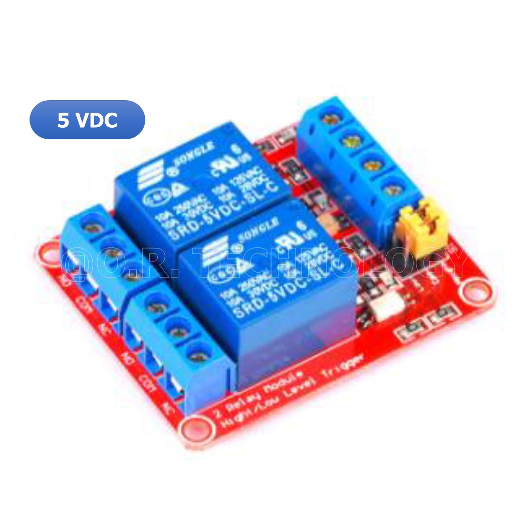 (1ชิ้น) BA052 รีเลย์ 2 ช่อง 5VDC High and Low Level Trigger Relay Module