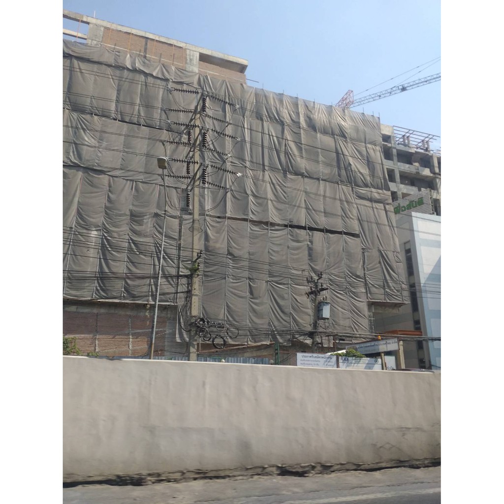 ผ้าใบก่อสร้าง ผ้าใบ mesh sheet 130g - 370g (ขายส่ง ราคารวมแวท) ตาข่ายกันฝุ่น ผ้าใบไซด์งาน ตาข่ายเมชชีท ผ้าใบสีเทา