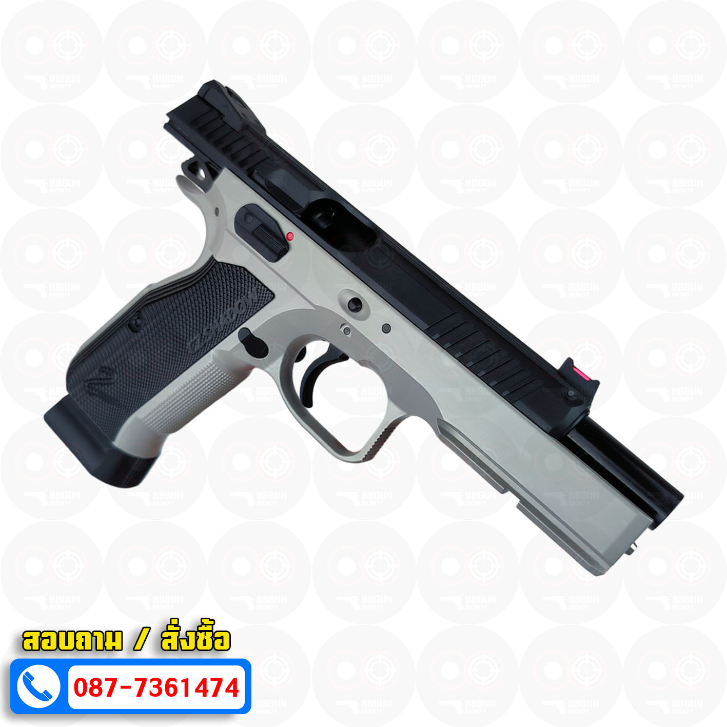 บีบีกันอัดแก๊ส KJ Works CZ Shadow 2 ASG CO2 GAS GREY เฟรมเทา สไลด์ดำ BB GUN