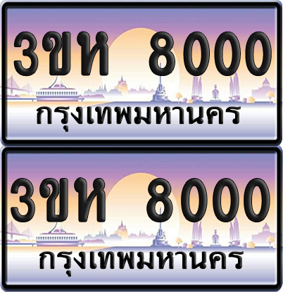 ทะเบียน 8000 ป้ายประมูล - 3ขห 8000 พร้อมส่งมอบ จากกรมขนส่ง (1)