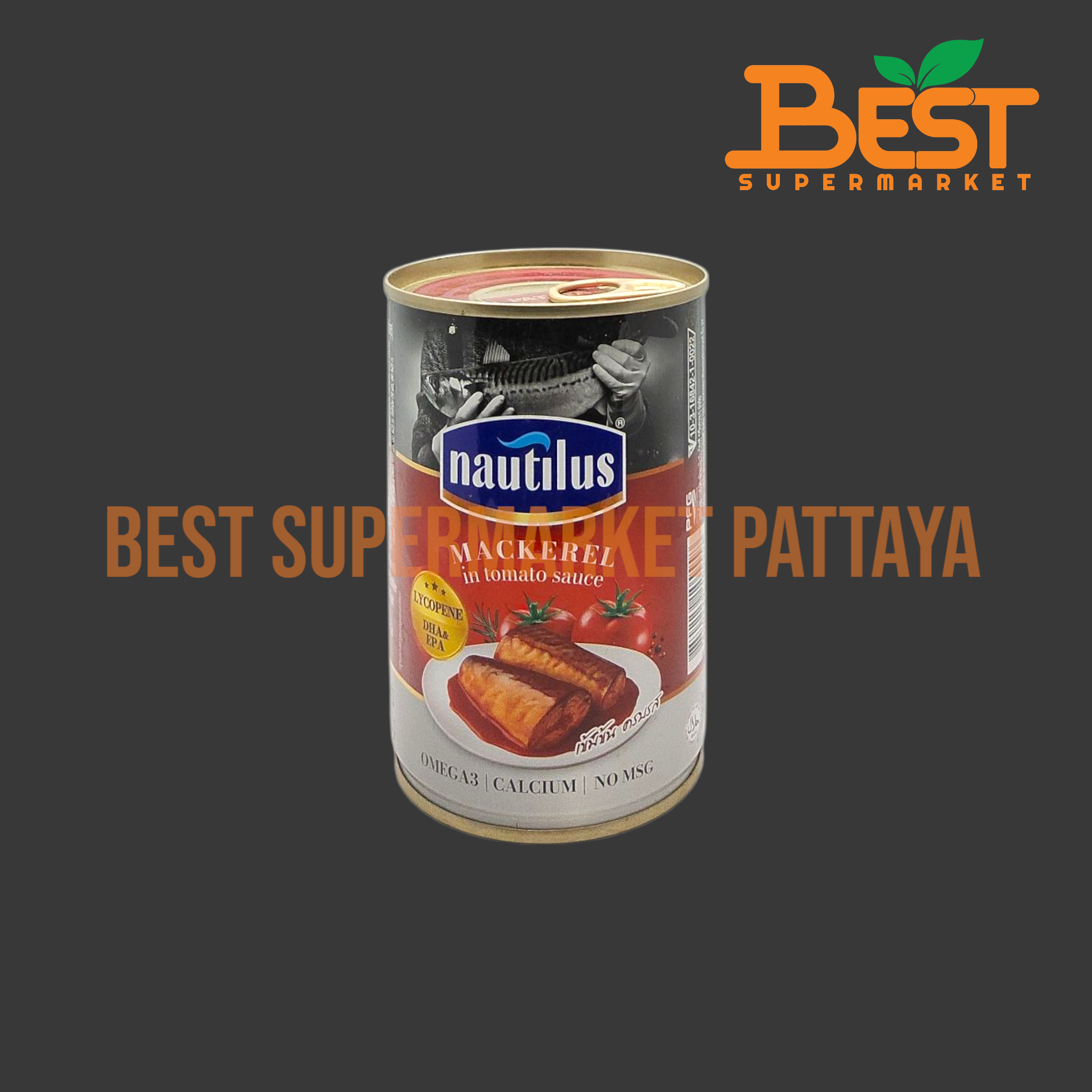 นอติลุส ปลาแมกเคอเรล ในซอสมะเขือเทศ 425 กรัม. Nautilus Mackerel in Tomato Sauce 425 g.