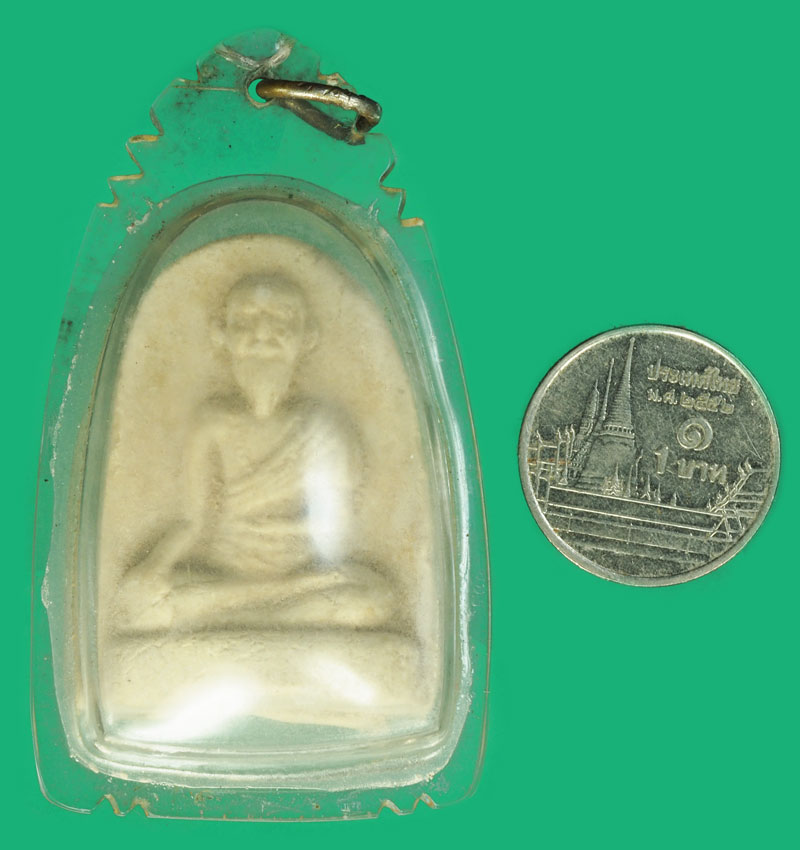 *37467 พระผงหมอชีวกกุมารภัทจ์ ไม่ทราบที่และปีสร้าง เลี่ยมพลาสติกเก่า 3