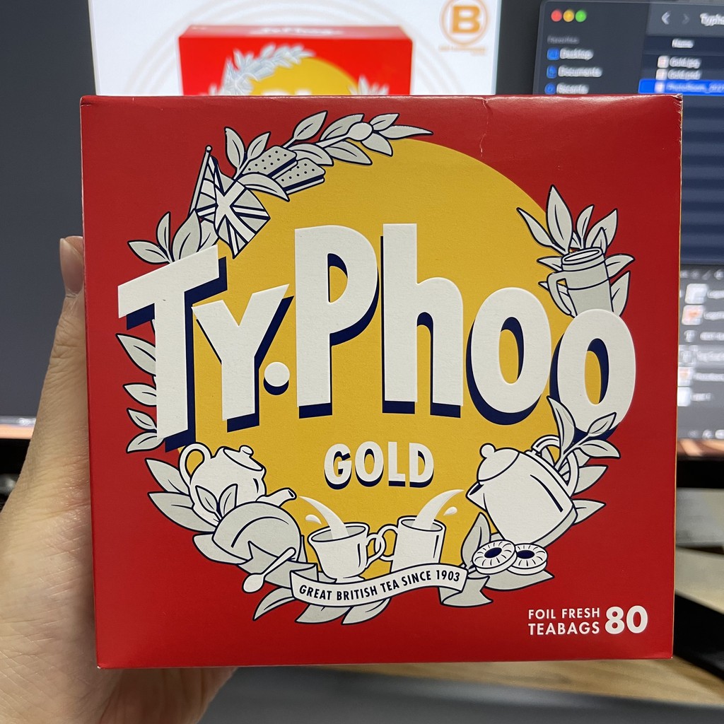 ไทฟู โกลด์ ที 80 ซอง ใบชาดำอบแห้ง Typhoo Gold Great British Tea 80 Teabags