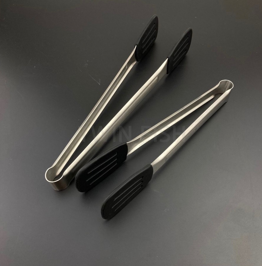 STLS-9BK ที่คีบอาหารใบซิลิโคนสีดำ