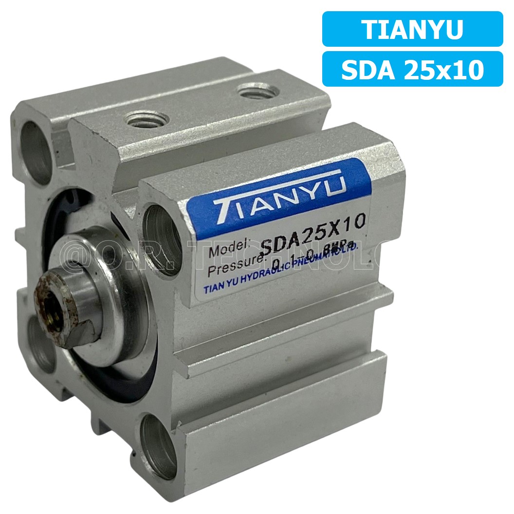 (1ชิ้น) SDA 25x10 กระบอกลมคอมแพค กระบอกลม รุ่นคอมแพค Compact Air Cylinder SDA Series แบบคอมแพค