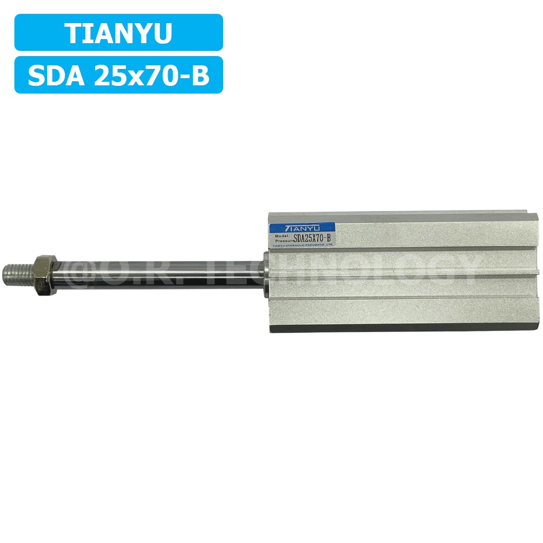 (1ชิ้น) SDA 25x70-B กระบอกลมคอมแพค กระบอกลม รุ่นคอมแพค Compact Air Cylinder SDA Series เกลียวตัวผู้ Male Thread