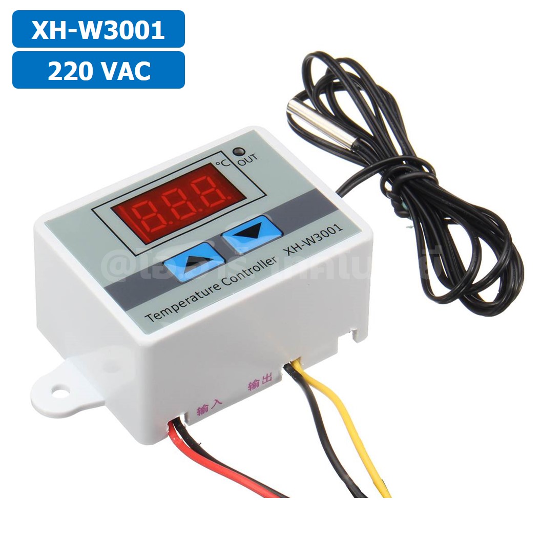XH-W3001 220VAC 1500W เครื่องควบคุมอุณหภูมิ Digital Temperature Controller Thermostat Switch Probe