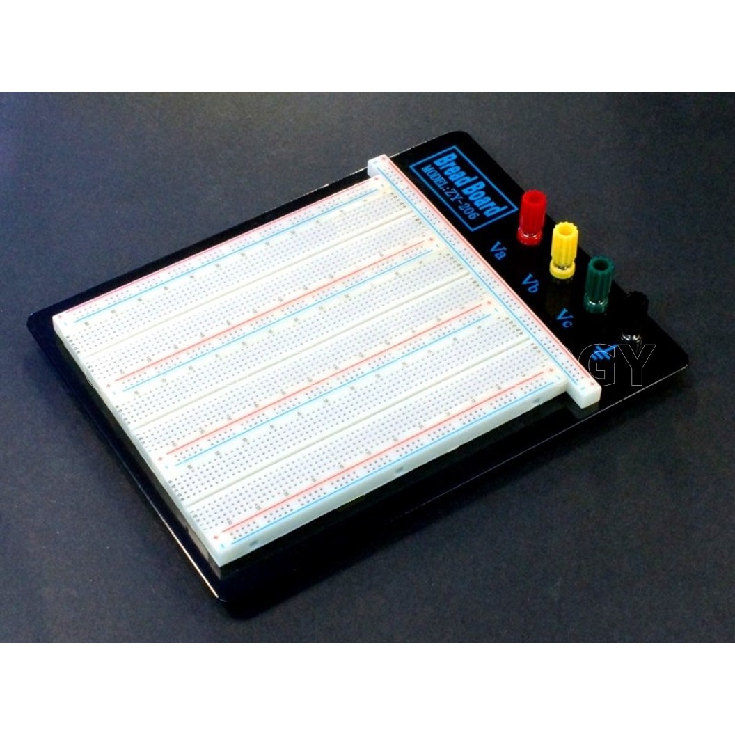 (1ชิ้น) AA214 บอร์ดทดลอง โฟโต้บอร์ด ขนาด 2390 ช่อง ZY-206 2390 Points Soldless Breadboard Solderless Breadboard