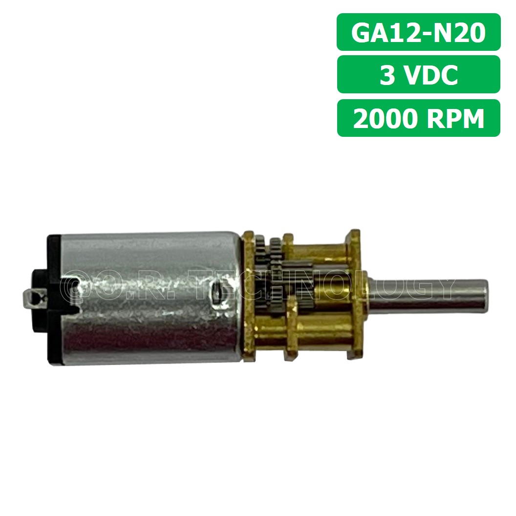 JB256 มอเตอร์ มอเตอร์เกียร์ N20 3VDC 2000RPM Micro Gear Motor DC แกนขนาด 3mm D Shaft มอเตอร์ทดเฟือง GA12-N20 ไมโครมอเตอร์
