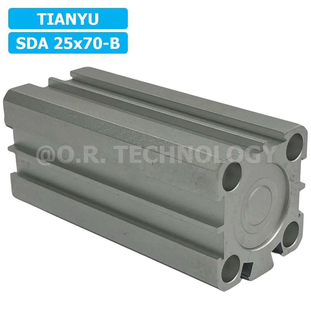(1ชิ้น) SDA 25x70-B กระบอกลมคอมแพค กระบอกลม รุ่นคอมแพค Compact Air Cylinder SDA Series เกลียวตัวผู้ Male Thread