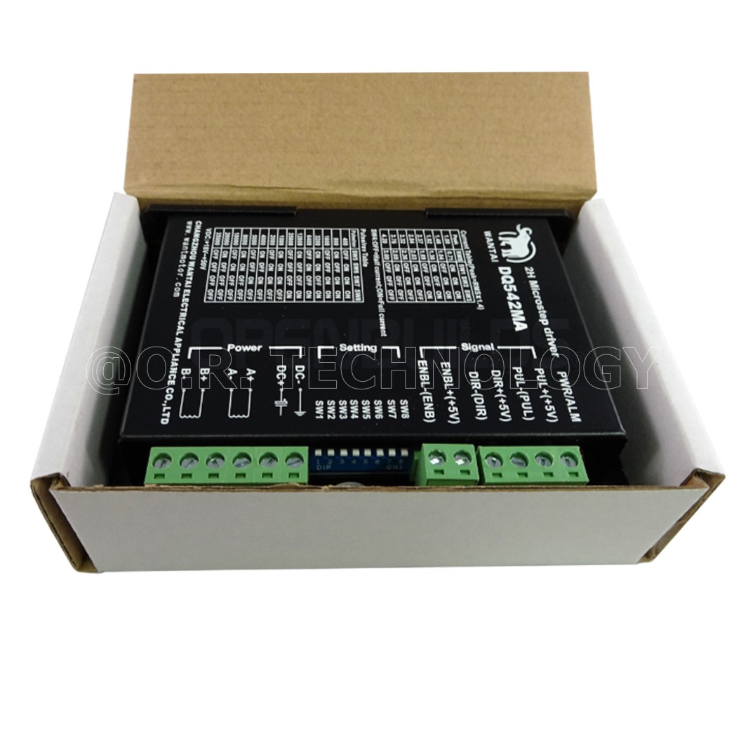 DQ542MA - ชุดไดร์ฟสเตปปิ้งมอเตอร์ STEPPER MOTOR DRIVER, HYBRID STEPPING MOTOR DRIVER 18-50VDC 4A (WANTAI MOTOR Professional driver production)
