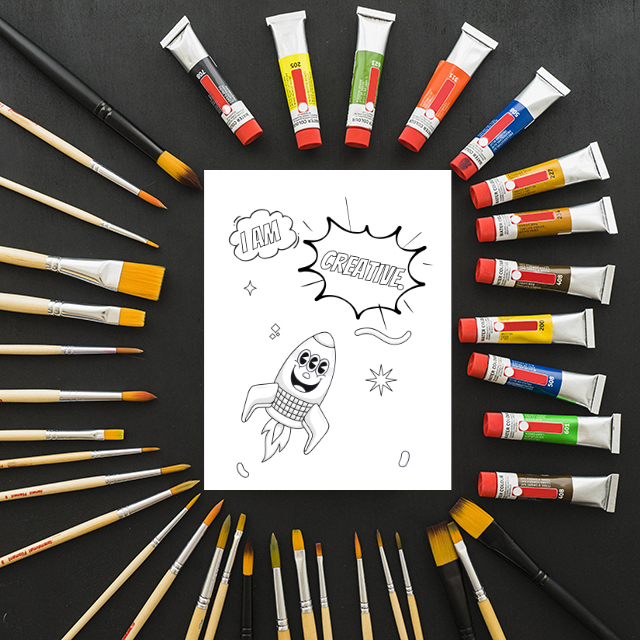 สมุดระบายสี การ์ตูน "I AM" Positive Affirmation Coloring Book