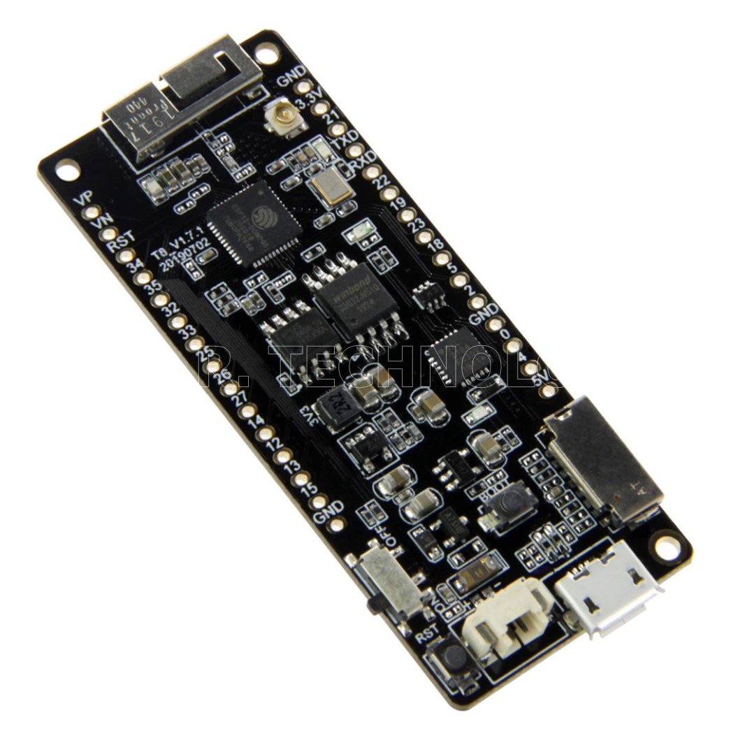 (1ชิ้น) AA713 บอร์ด ESP32 รุ่น Unsoldered TTGO T8 V1.7 ESP32 8MB PSRAM TF CARD 3D ANTENNA WiFi & Bluetooth ESP32- WROVER Micropython 16MB FLASH