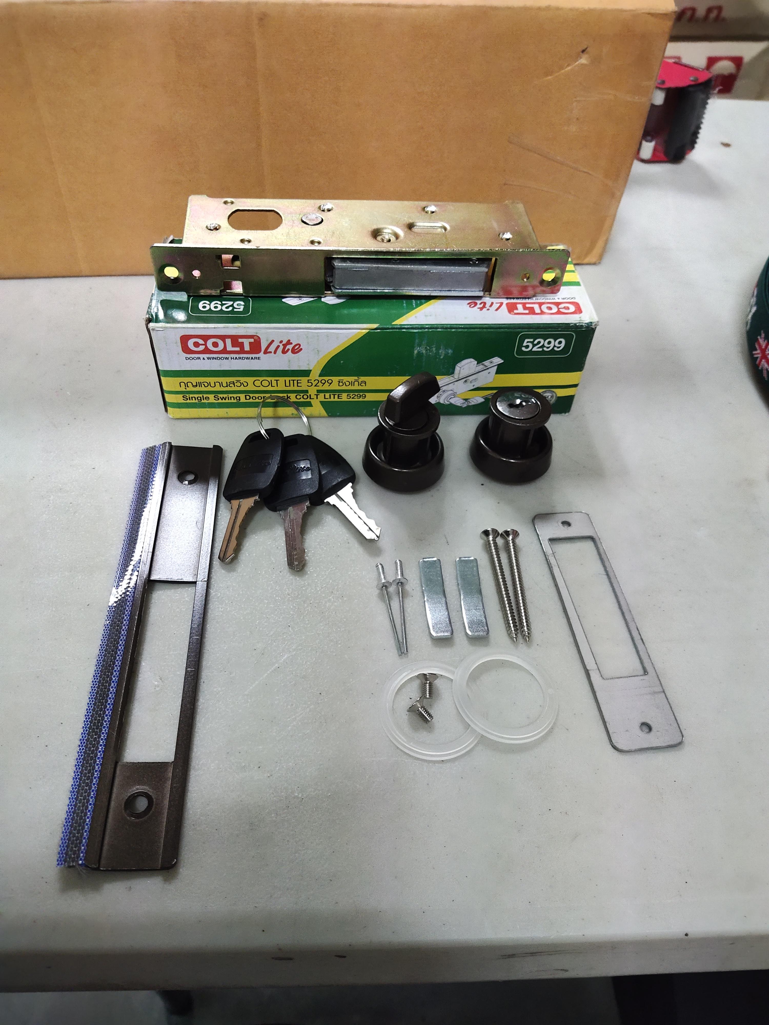 กุญแจบานสวิง COLT LITE #5299 สีเงิน/สีชา/สีขาว/สีดำ (ราคารวมแวท)