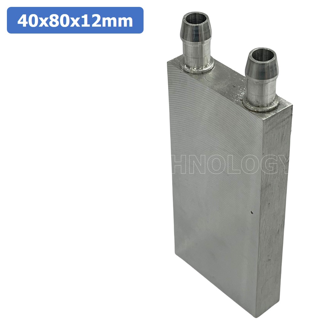 (1ชิ้น) NA562 บล็อกน้ำระบายความร้อน ขนาด 40x80x12mm บล็อกน้ำ อลูมิเนียมบล็อก Water Cooling Head Water Cooling Plate Aluminium block 40*80*12mm แผ่นร้อนเย็น