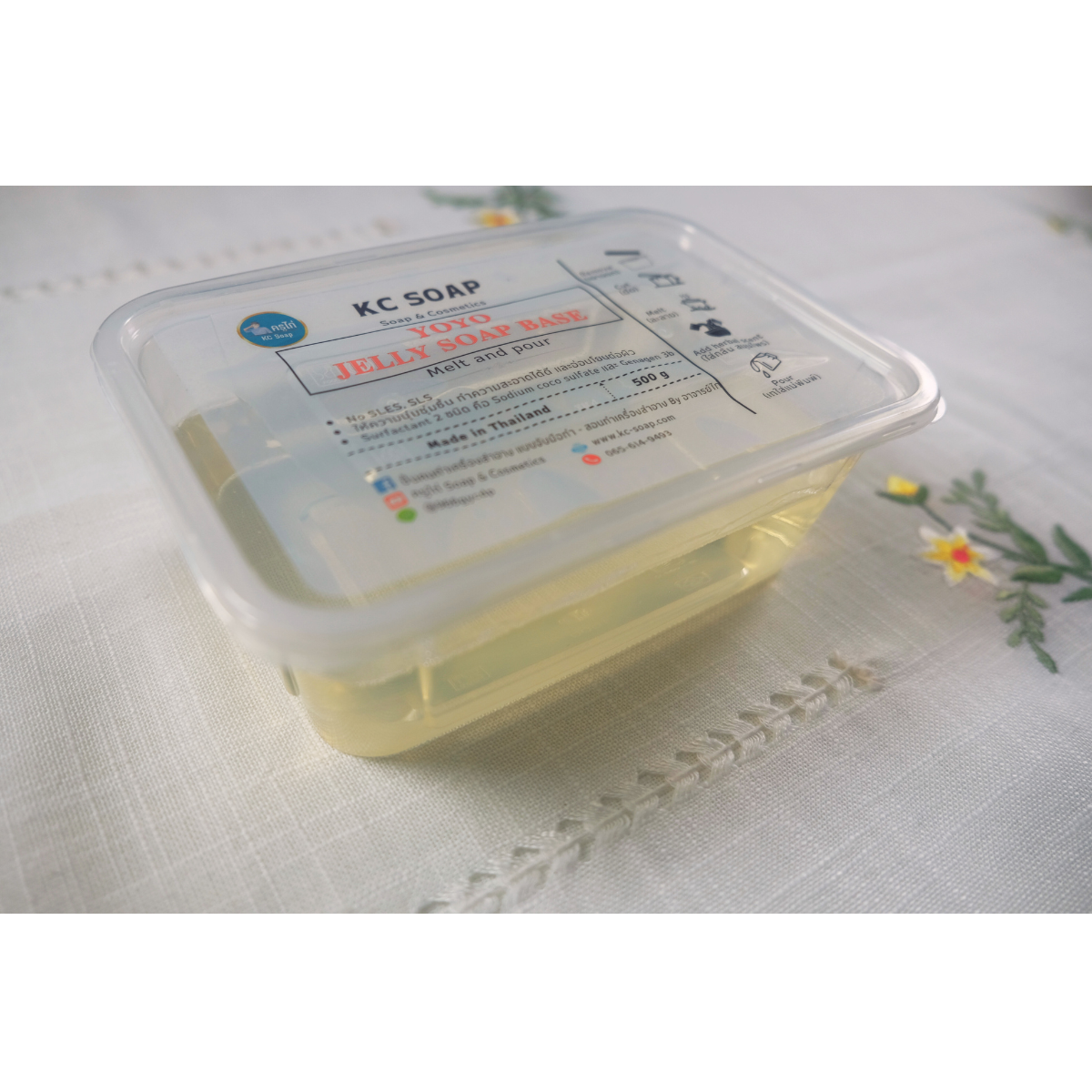 เบสสบู่เจลลี่ สูตร YOYO ไม่ใส่ SLS, SLES ให้ความอ่อนโยนต่อผิว นุ่มนิ่ม โยกเยก : 300 กรัม-1 กิโลกรัม