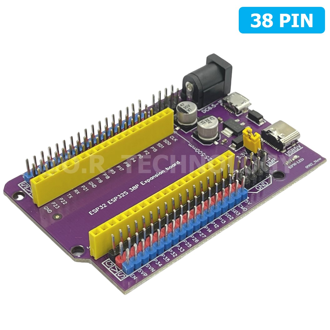 (1ชิ้น) NA710 ฐานรองบอร์ด ESP-32 38ขา ESP-32S Base 38Pin บอร์ดเสริม บอร์ดขยายขา ฐานรอง ESP32 ESP32S Baseboard