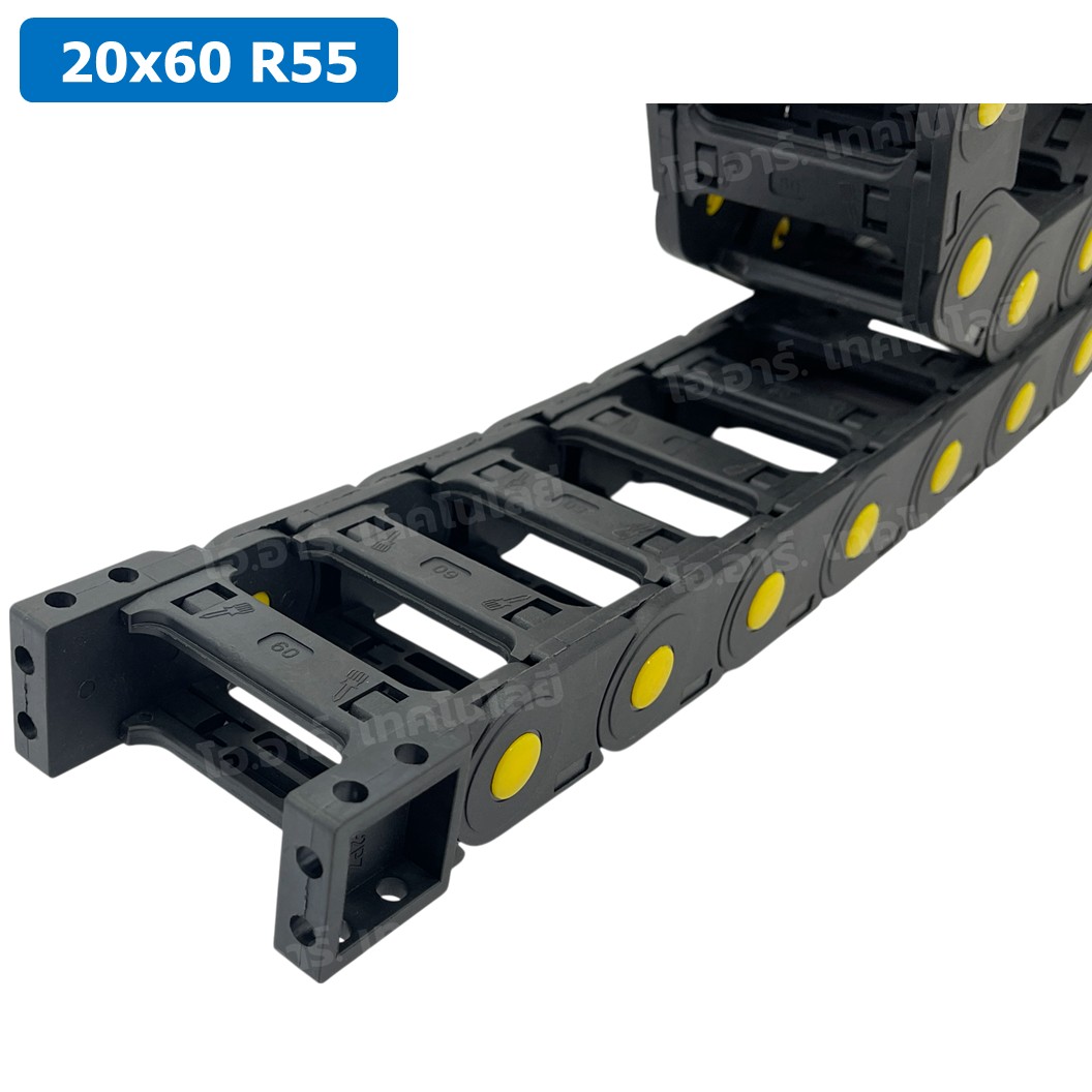 DC-20x60 R55 รางกระดูกงู รางสายไฟ 20x60x1000mm Drag chain engraving machine รางกระดูกงูร้อยสายไฟ Cable Dragchain รางร้อยสายไฟ