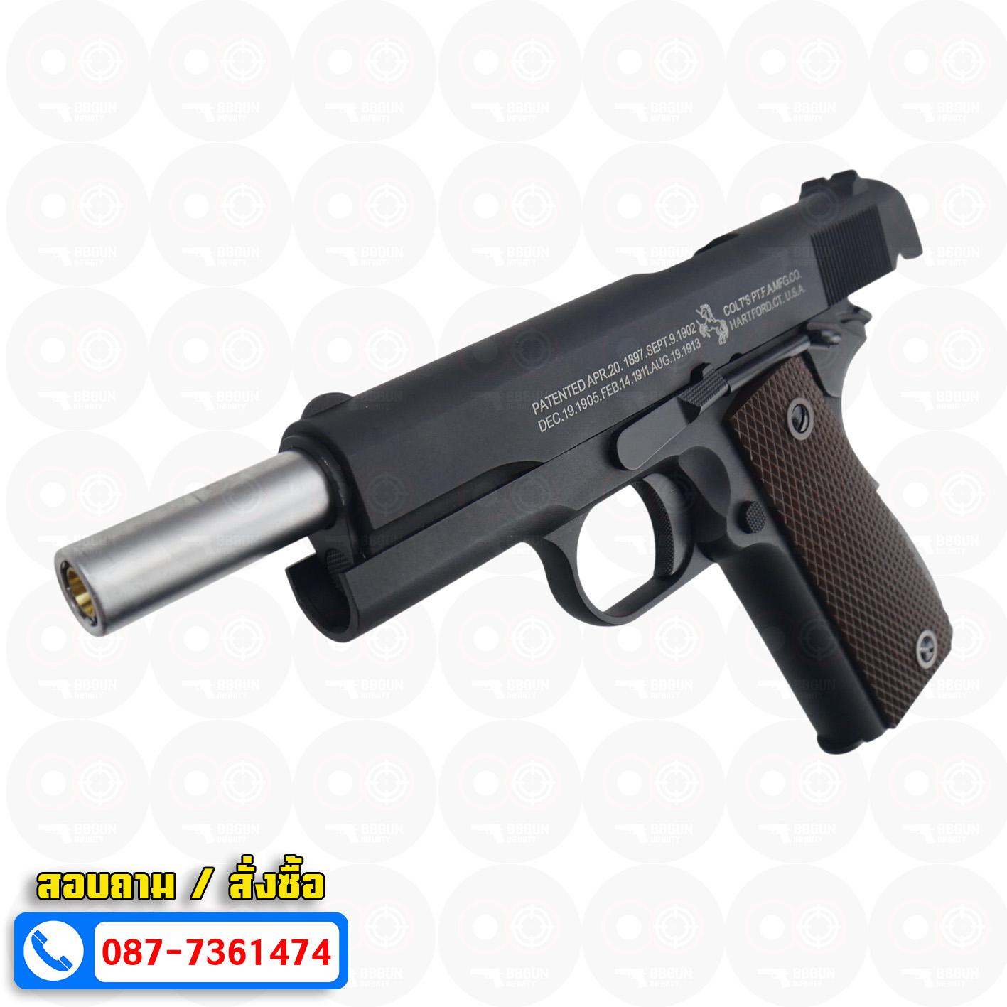 บีบีกันอัดแก๊ส WE M1911 A1 สีดำ BB GUN