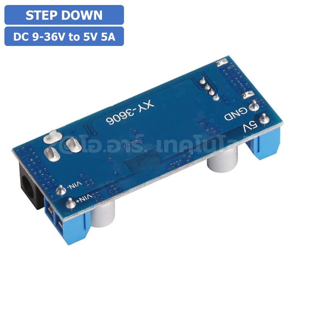 XY-3606 โมดูลลดแรงดันไฟ DC-DC 9-36VDC to 5VDC 5A Step Down Module Buck convertor Fix 5VDC 5A LM2596S โมดูลปรับลดแรงดันไฟ แปลงไฟ